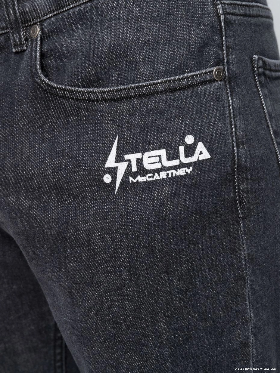 Affordable Women McCartney Stella straight-leg jeans logo-print 0501